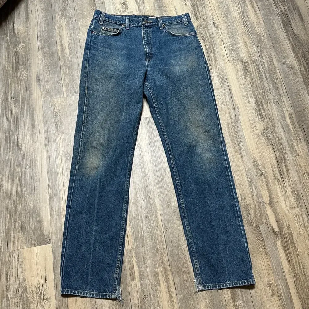 Vintage Levi’s 505 Jeans Mens 35x34 Blue Denim Orange Tab Regular Fit Straight